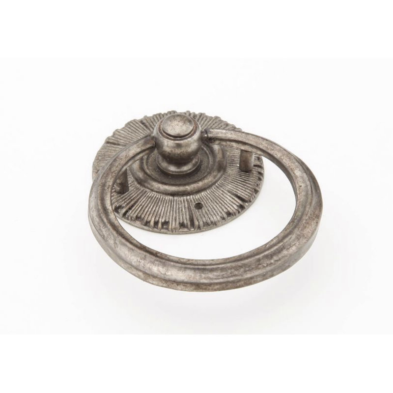 Sunburst Ring Pull, Silver Antique