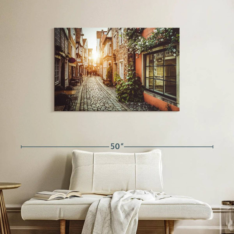 Sirci, vieille rue européenne, H 26 po x l 39 po