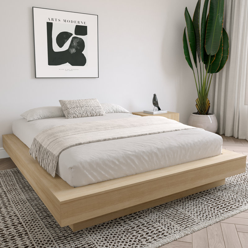 Lit plateforme Brix, Beige, Grand