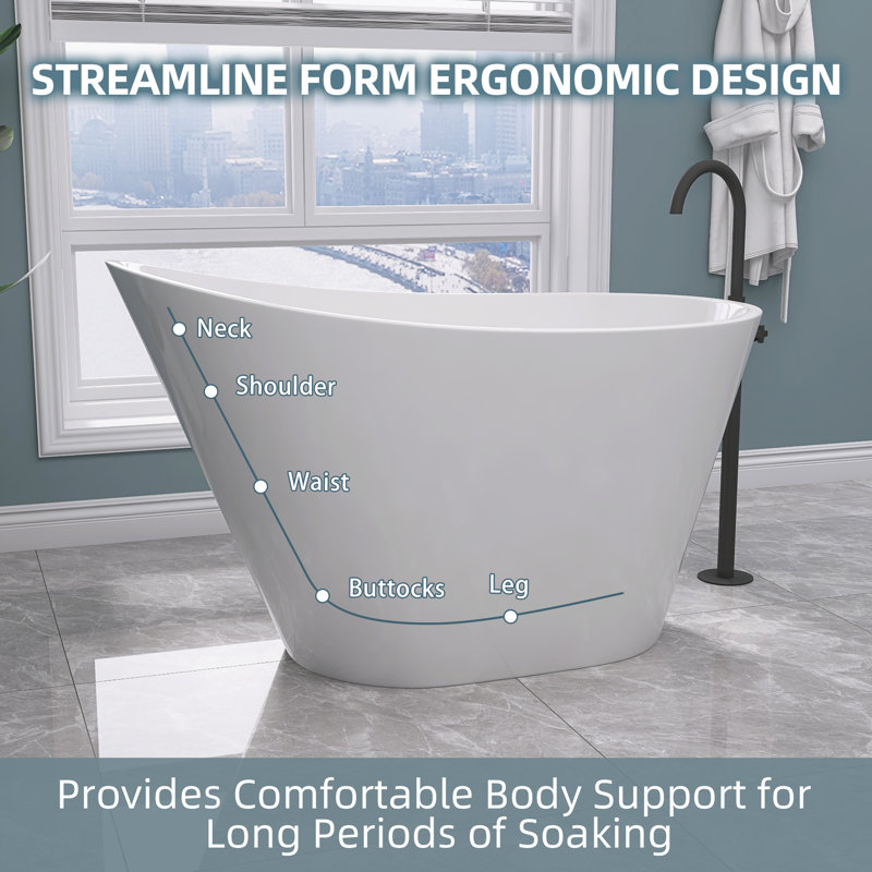 Bathtubs 51'' x 28'' Soaking Acrylic Bathtub