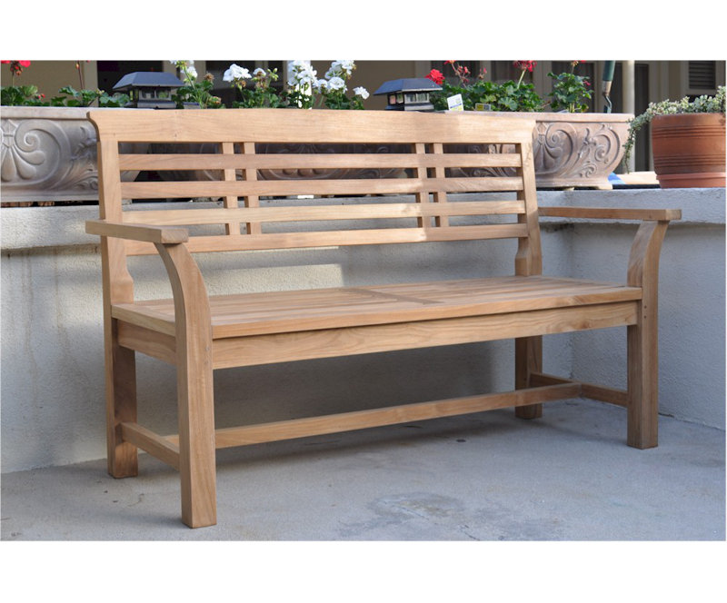Sakura Natural Teak 2-Seater Outdoor Bench
