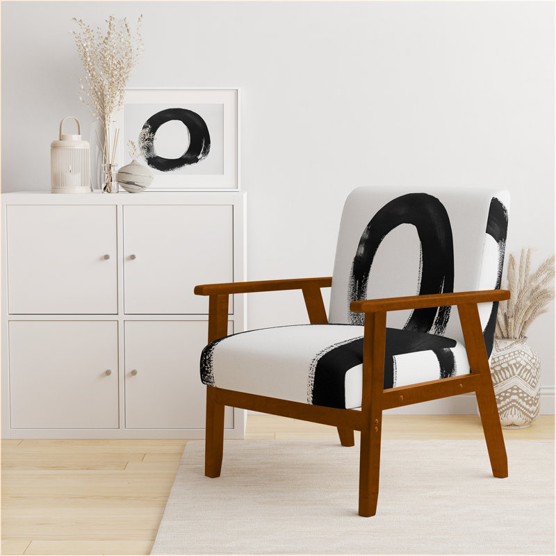 Chaise rembourrée Abstract I, Brown Square Arms