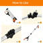 Foldable Reacher Grabber Tool Extendable Litter Picker With Silicone Jaws Rotating Head And Magnet Tip For Home Garden Utility Use