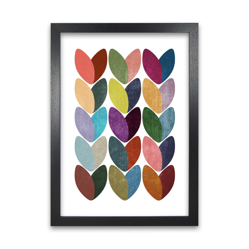 Scandinavian On White - Print, 59cm H x 42cm W x 3cm D, Black Frame