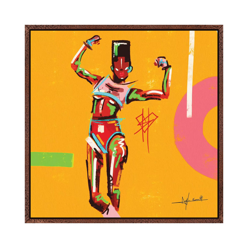 Grace-Stong Woman by Nuwarhol - Painting on Canvas, 66.04cm H x 66.04cm W x 3.81cm D, Classic Wood Framed Canvas