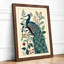 Peacock in Bloom Boho - Framed Print-36648692-36648696