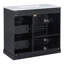 Meuble-lavabo de 36 pouces avec lavabo, armoire avec 4 tiroirs, porte à fermeture en douceur et tablette réglable, lavabo en céramique, meuble-lavabo moderne pour l'organisation de la salle de bain, finition noire-1348258057