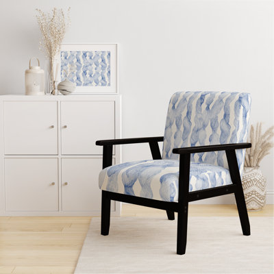 Chaise d'appoint abstraite - fauteuil bleu Beachy Line