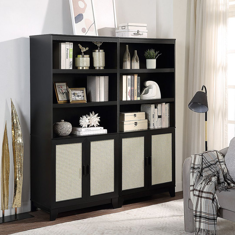 Cailidh Book Cabinet Storage Bookcase, Black