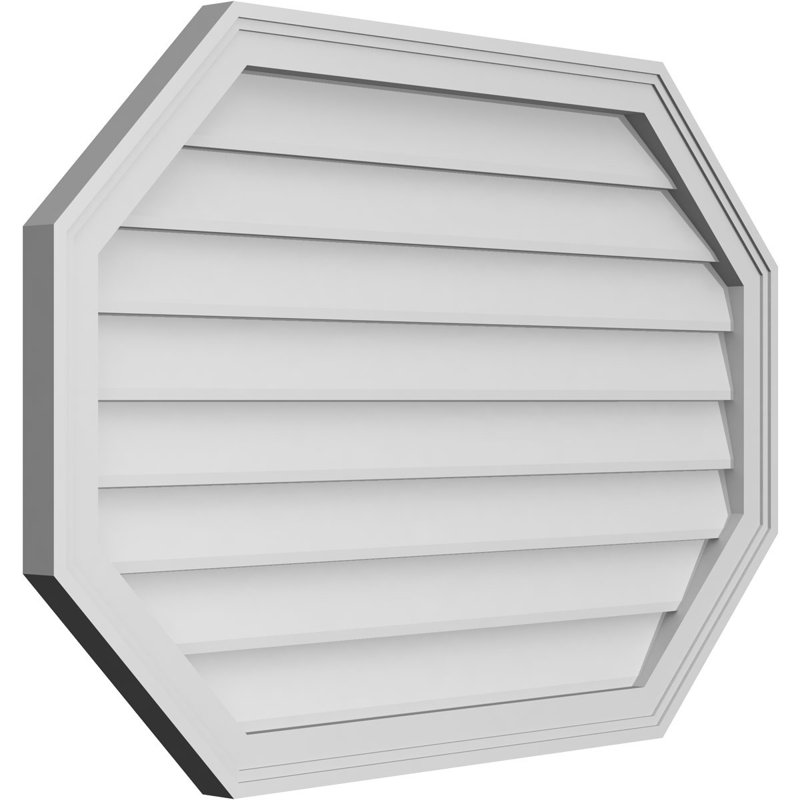 Évent horizontal gondole allongé en surface octogonal Signature, H 26 po x l 38 po x P 1,5 po