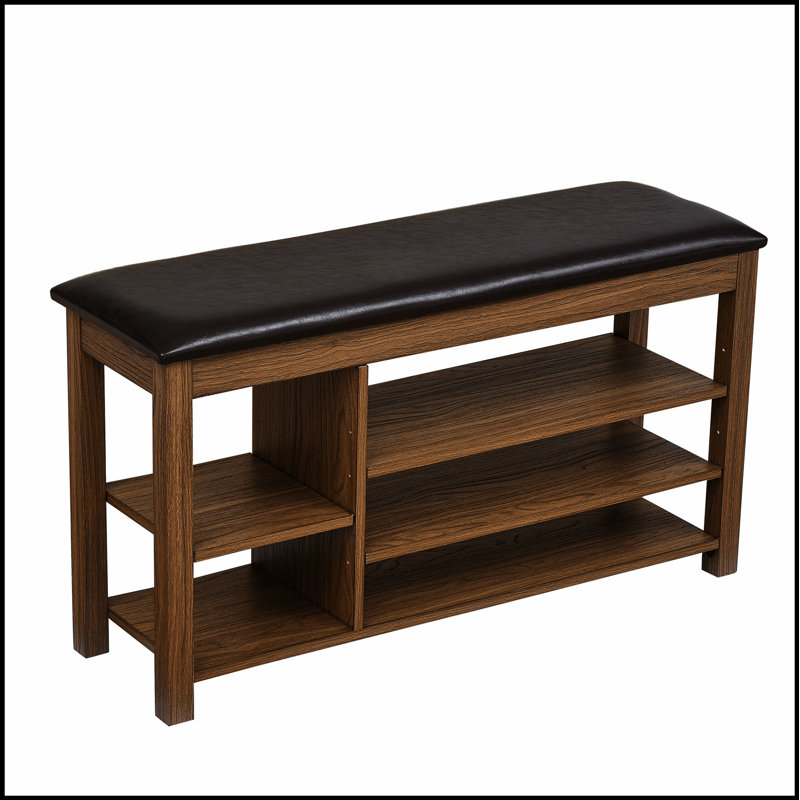 Height-Adjustable Long Shoe-Changing Bench With Concealed Storage And Comfortable Seating, Perfect For Entryways And Foyers