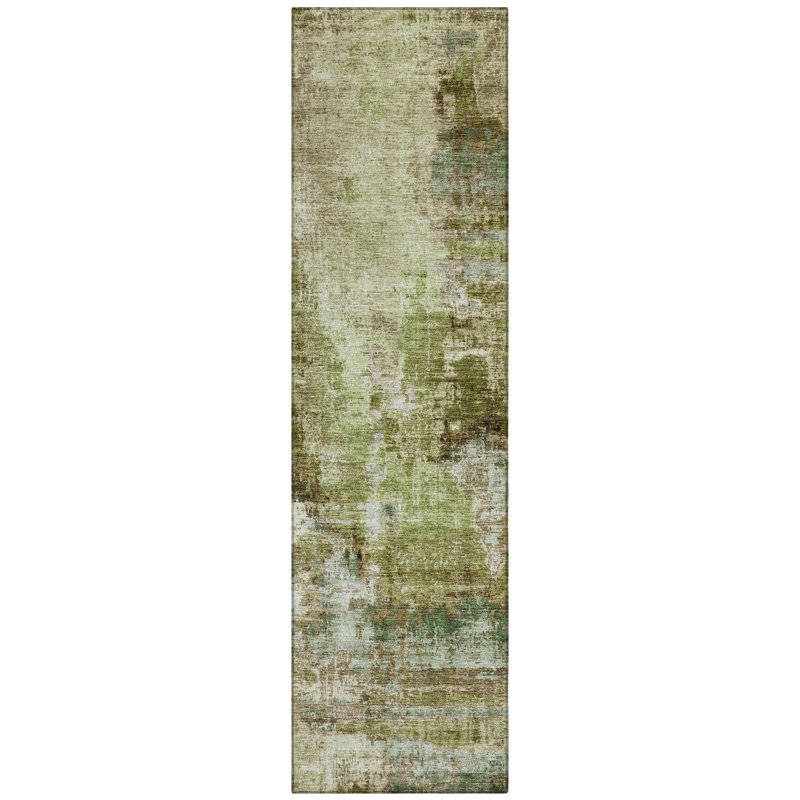 Machine Washable Indoor/Outdoor Efimenko ACN2300 Abstract Rug, Runner 2'3" x 7'6"