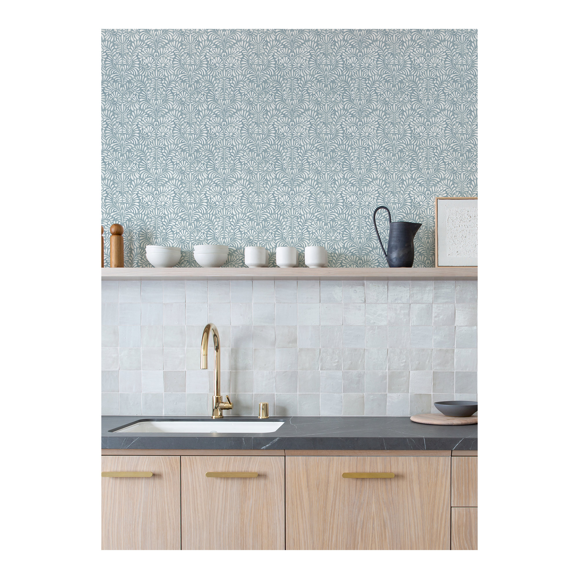 Cedric Floral Wallpaper, Blue