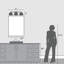 Luminaire pour meuble-lavabo mural moyen 3 lumières Hunter Erling-112470979-112470980