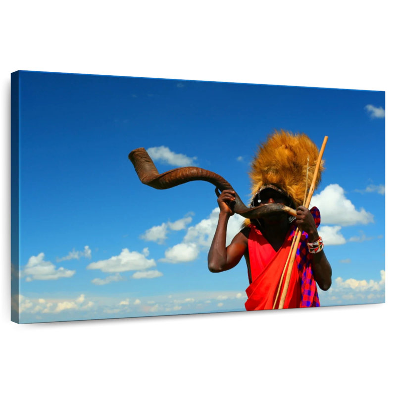 Leisha Maasai Warrior, 24" H x 36" W