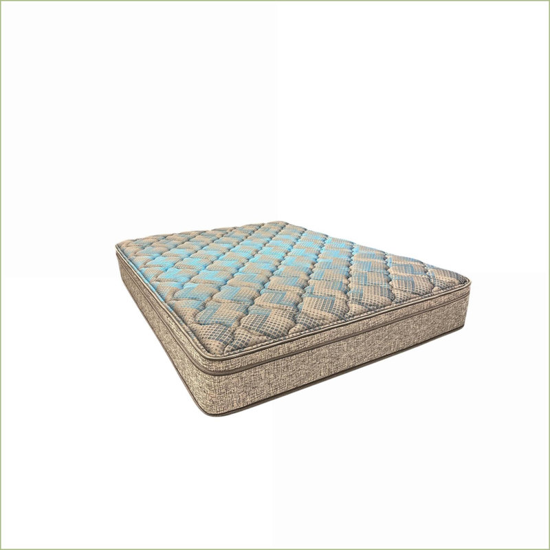 Matelas, matelas hybride à plateau euro 10 po Restonic, grand lit, confort moelleux | Gris + bleu | Mousse