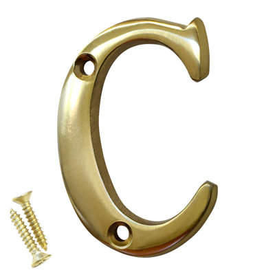 2'' H Brass House Letter