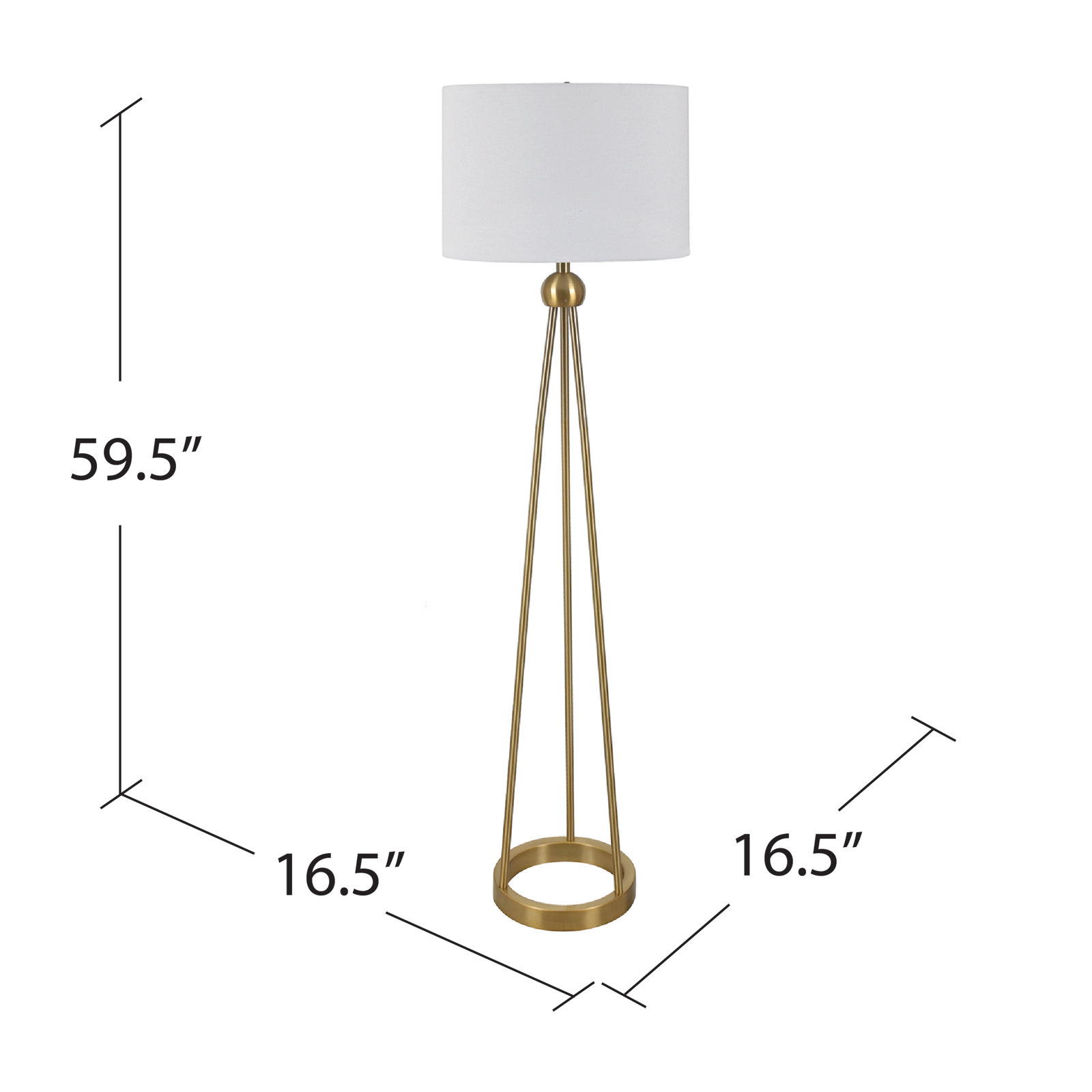 Sonder 60" Linen Floor Lamp