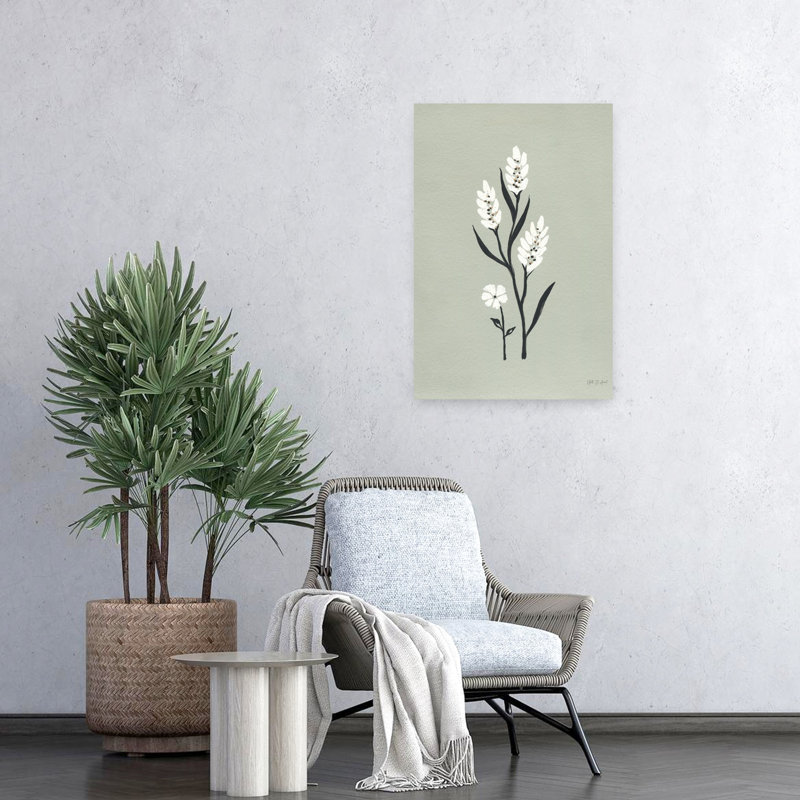 Petite Floral III, art floral contemporain, H 24 po x l 16 po