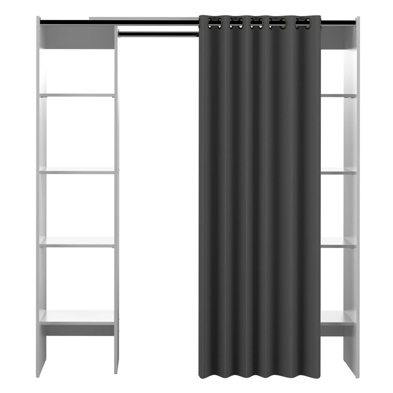 Tom & Jerry 112 cm x 185.3 cm Reach-In Set, White/Dark Grey