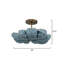 Anguilla Semi-Flush Mount in Blue Wood Beads-1846383555