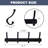 Naulesh Aluminium 8 - Hook Wall Mounted Coat Rack