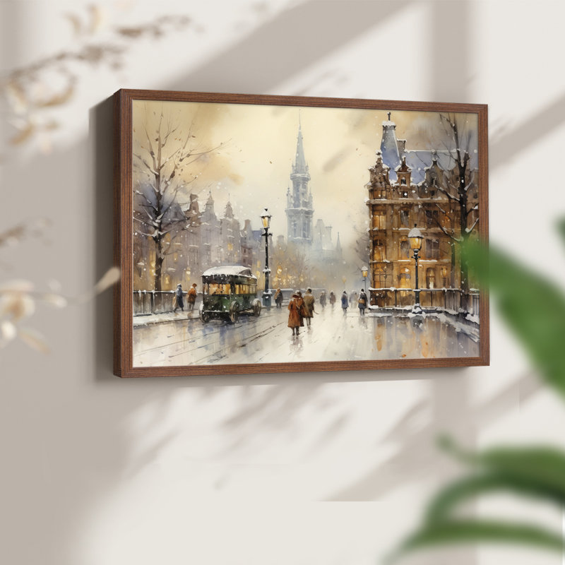 «Chirstmas Art» -ccccxx - reproduction encadrée, Noyer, H 11 po x l 14 po