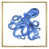 Toile avec cadre flottant or