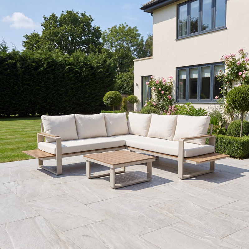Linden Outdoor Corner Lounge Set and Table