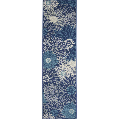 Tapis bleu marine Augusta