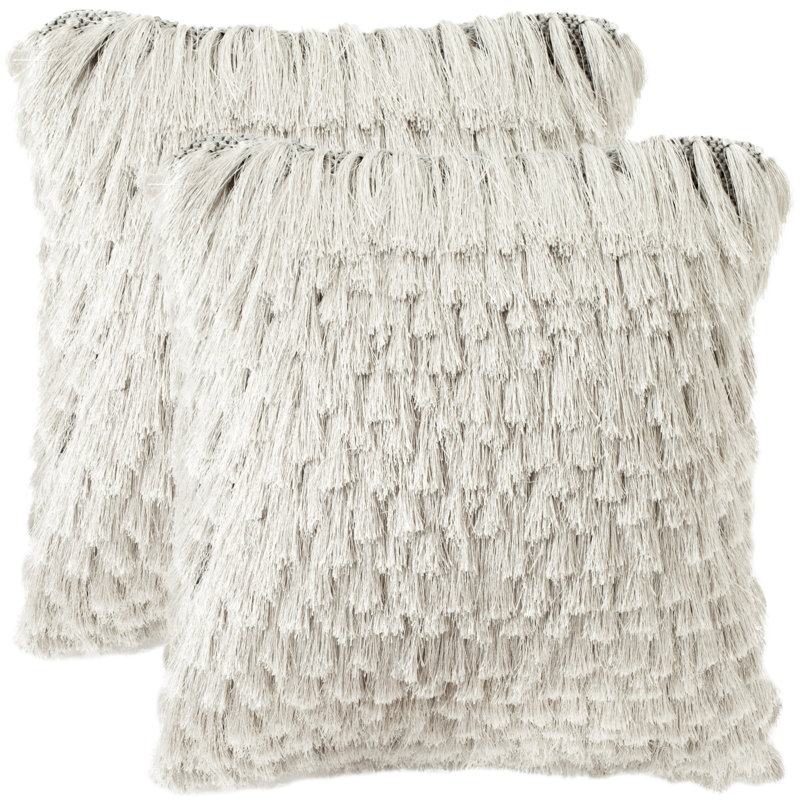 Reversible Throw Pillow, 22" x 22", Platinum