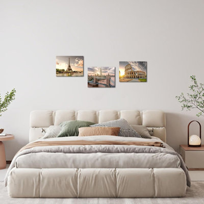 3 Piece Wrapped Canvas Wall Art