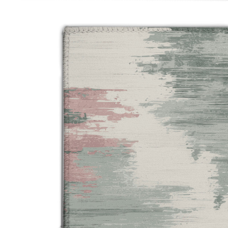 Watercolor Gray Indoor and Outdoor Area Rug, Rectangle 2' x 3'