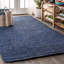 Tapis bleu marine en jute tissé à la main Pata-295796274