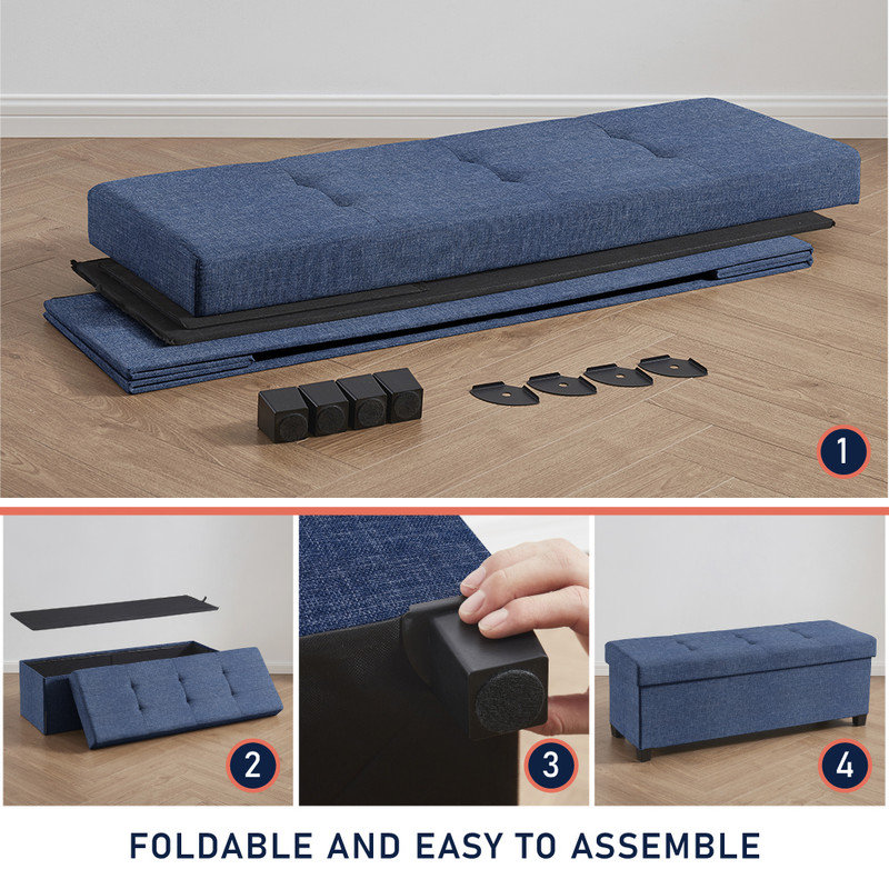 Collapsible Long Bench Pehrson, Navy