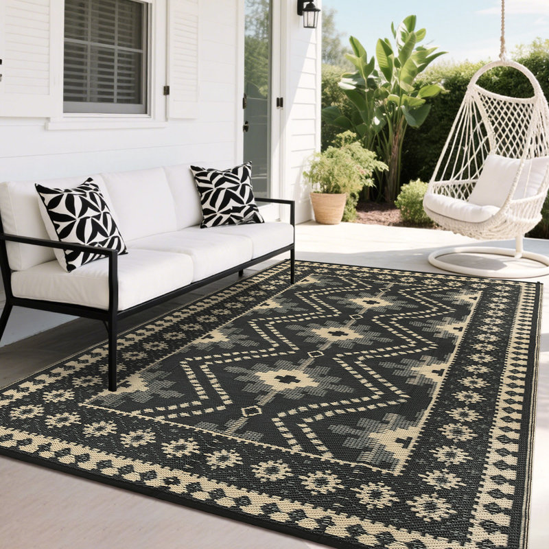 Tapis d'extérieur Tapis de camping lavable pour l'extérieur, Brun, Tapis de couloir de 9 pi x 18 pi
