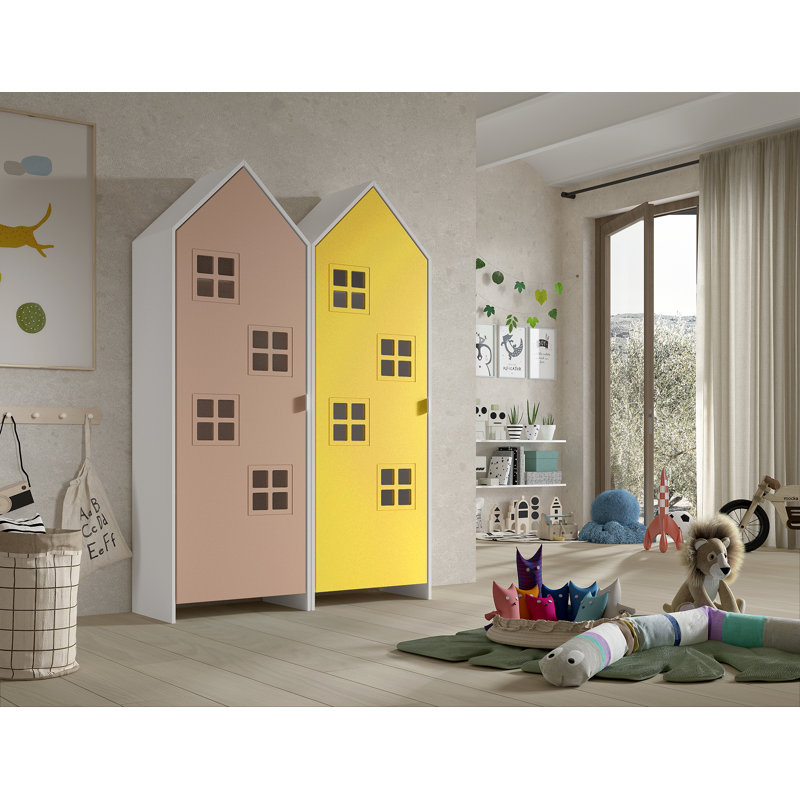 Casami Bruges 2 Door Wardrobe, Pink/Yellow