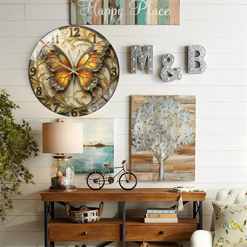 Horloge murale Butterfly