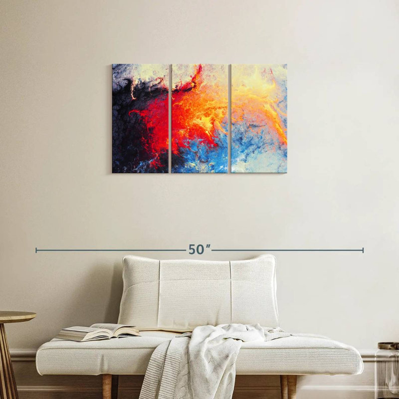 Avery Ice Flame Abstract, 20" H x 33" W