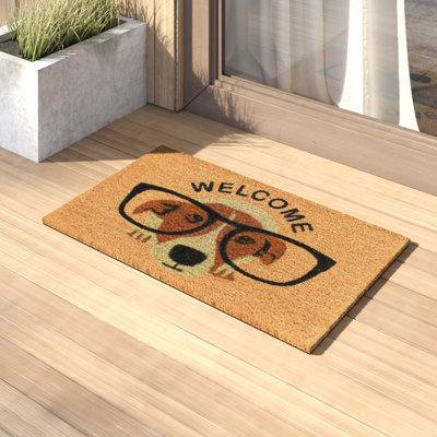 Tapis d'entrée antidérapant pour l'intérieur Adja Dog Welcome 30 po x 18 po