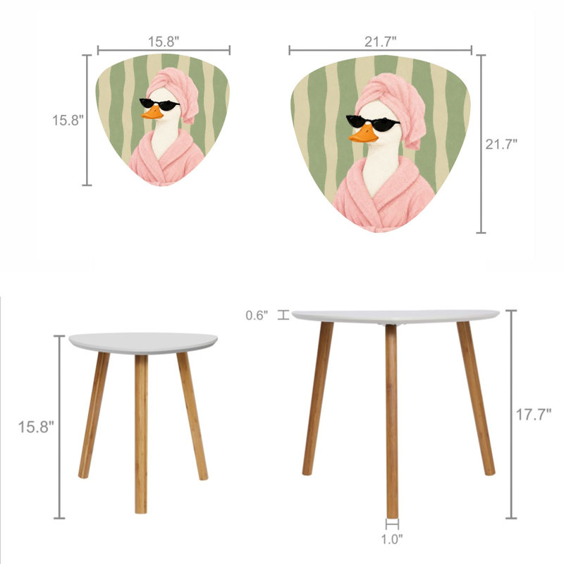 Ensemble de 2 tables basses gigognes Triangle