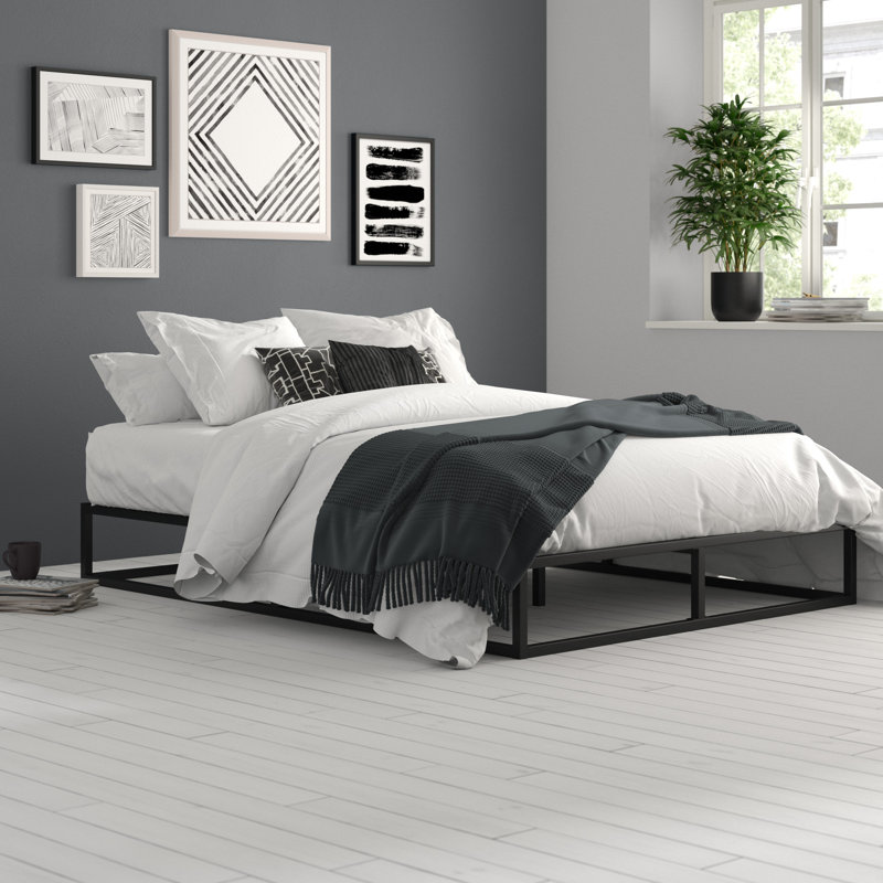 Shannon Metal Bed with Mattress, Open Coil, Small Double (4')