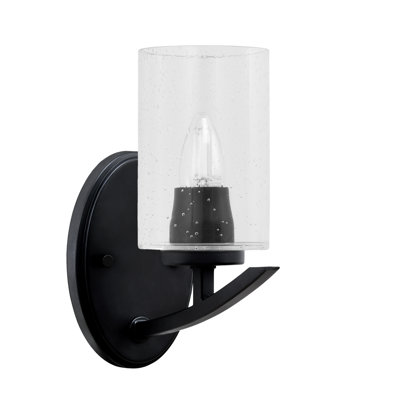 Kurve Wall Sconce With 4" Bubble Glass