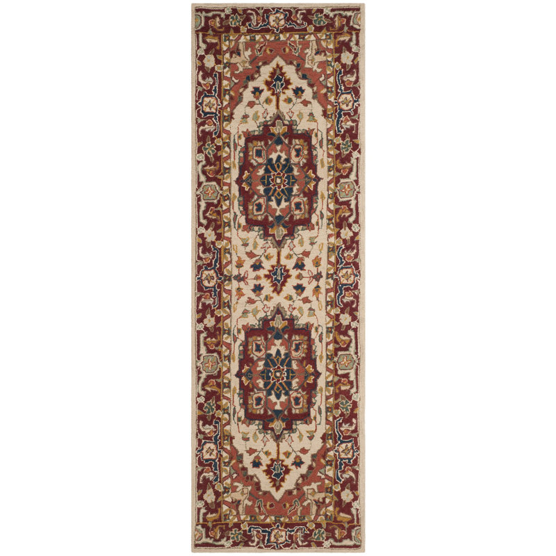 Hollander Oriental Hand-Hooked Wool Area Rug, Rectangle 2'3" x 4'9"