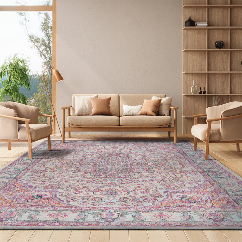 Tapis rose Felty, Rectangle 8 pi x 10 pi