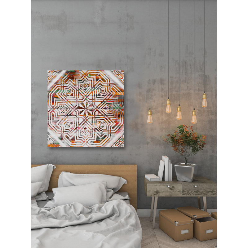 «Dore» par Parvez Taj - peinture sur bois sans cadre, H 24 po x l 24 po x P 1,5 po