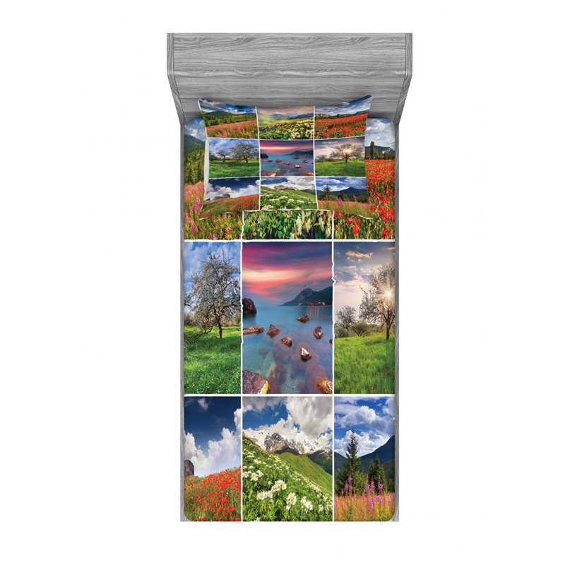 Microfiber Sheet Set, Twin Sheet Set with Fitted Sheet