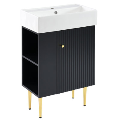 Meuble-lavabo élégant avec rangement abondant et design exquis