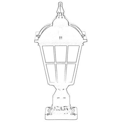 Outdoor Wall Lamp, Black & White Industrial Design, 17.7 x 7.9 inches | Durable ABS Body, Polycarbonate Cap, E27 Socket (Max 40W), IP65 Weatherproof | Perfect for Traditional American Homes & Nostalgic Decor