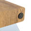 Table basse hexagonale de 31 pouces de style moderne avec surface en marbre blanc.
